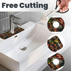 Mushroom Forest Butterfly Kitchen Sink Splash Guard Faucet Mat 1 Pcs, Absorbent - Image 3