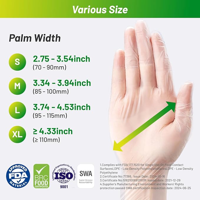 Disposable TPE Cooking Gloves, Latex & Powder Free, Food safe - Image 3