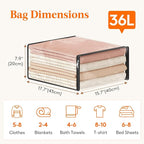 Lifewit 36L Clear Sheet Storage Bags - Image 2