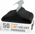 Smartor Premium 14 Inch Kids Hangers 50 Pack, Non Slip, Space Saving Felt by Smartor