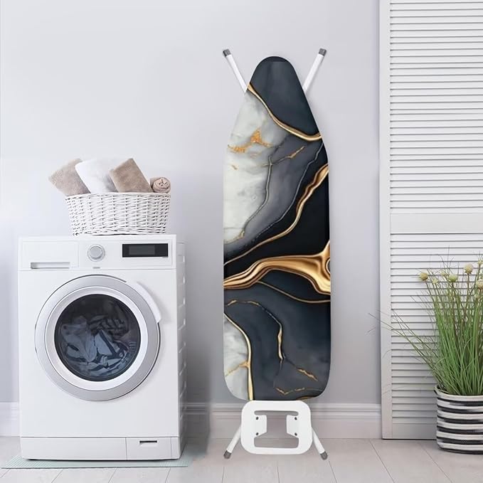 Black Gold Marble Ironing Board Cover Standard Size Iron Board Cover - Image 4