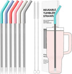 40 oz Straight Metal Straws for 40 oz Stanley Tumbler, Straw for Glass Cups by AccessoriesForWaterBottle