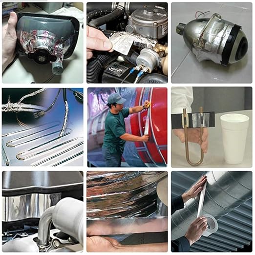 Extra Thick Aluminum Foil Duct Tape High Temp Heavy Duty 2 inch 13 YD Silver - Image 5