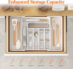 Lifewit Utensil Organizer for Kitchen Drawer, Expandable Cooking Silverware Tray - Image 2