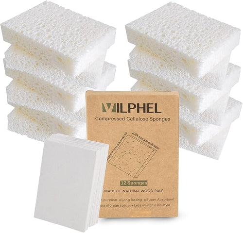 12 Pack Dishwashing Sponges Natural Cellulose Sponges Plant Based Resilient and by NaturalSponges