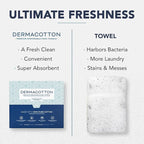 X-Large 100% Pure Cotton Face Towels – 100 Count Extra Large Disposable Wash - Image 3