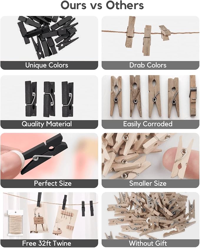 Mini Clothes Pins for Photo, Little Baby Shower, Display Artwork - Image 2