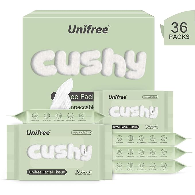 Unifree Facial Towels I Towelettes I Dry Wipes I Makeup Remover I Facial - Image 2