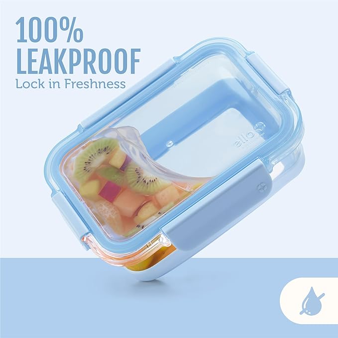 Ello Duraglass 3.4 Cup Meal Prep Sets 10Pc, 5 Pack Set- Glass Food Storage - Image 5