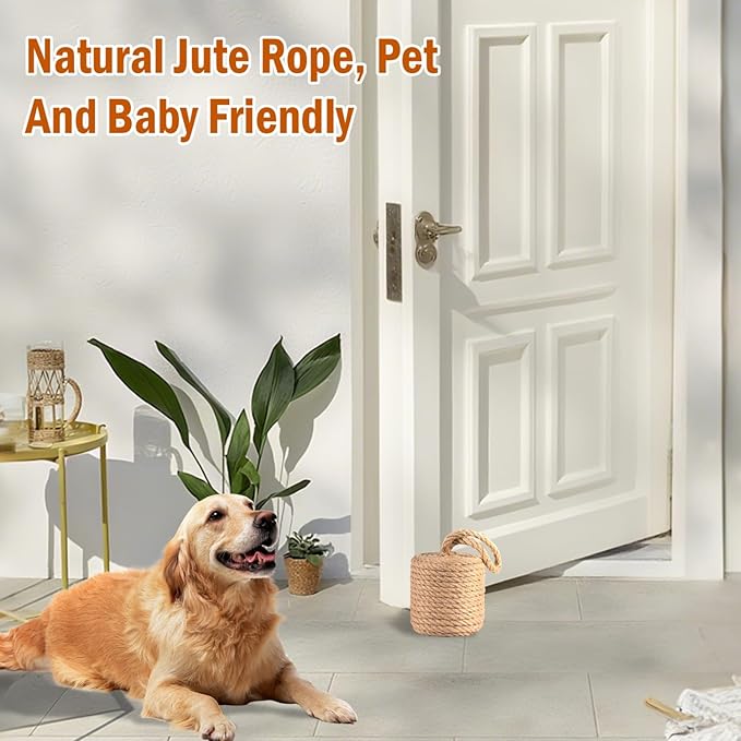 Decorative Door Stoppers for Bottom of Door4 lb Rope Knot Door Stop Weighted - Image 7