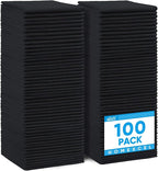 HOMEXCEL Black Microfiber Cleaning Cloth 100 Pack, Microfiber Towel by HOMEXCEL