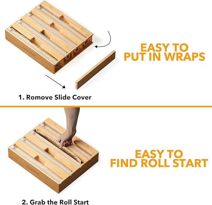 SpaceAid WrapNeat 4 in 1 Wrap Organizer - Image 6