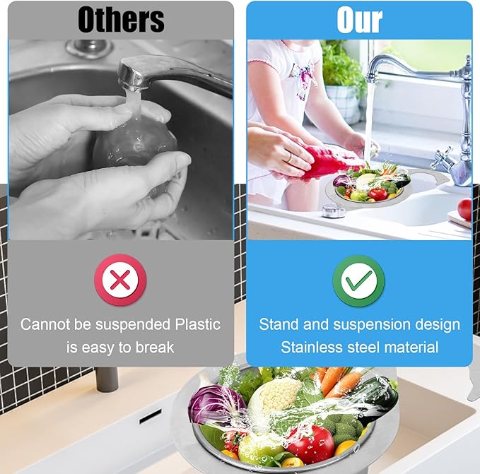 2pcs Swan-Shaped Drain Basket, Stainless Steel Sink Strainer Catcher - Image 4