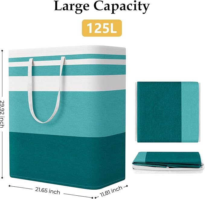 StorageRight Large Collapsible Laundry Basket Hamper - Image 2