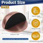 Self Adhesive Door Stoppers, Stainless Steel No Drill Rubber Floor Door Stop - Image 2