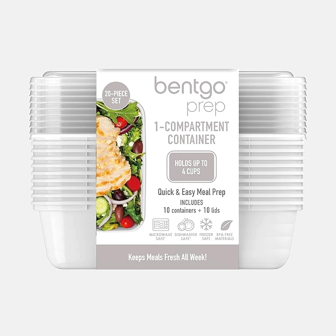 Bentgo 20-Piece Lightweight, Reusable BPA-Free 1-Compartment Containers - Image 8