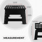 Utopia Home Folding Step Stool with Handle – 9 Inch Anti Slip Collapsible Stool – Holds Up to 300 lbs – Sturdy Plastic Step Stool Foldable for Kitchen, Bathroom and Home Use (1-Pack, Black) - Image 2