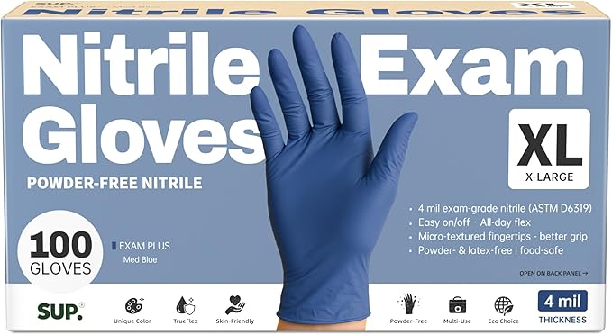 SUP Powder-Free Nitrile Exam Gloves by SUP