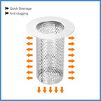 uxcell 4 Pack Shower Drain Strainer, 3.2" x 2.6" 304 Stainless Steel Floor - Image 4