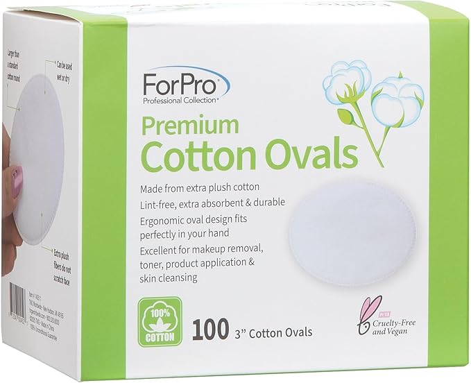ForPro Premium 100% Cotton Ovals, Ultra-Plush Extra-Absorbent Lint-Free 3" - Image 7