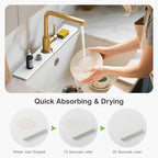 23.6" x 4" Stone Faucet Mat for Kitchen Sink, Quick Drying Diatomite Sink Tray - Image 3