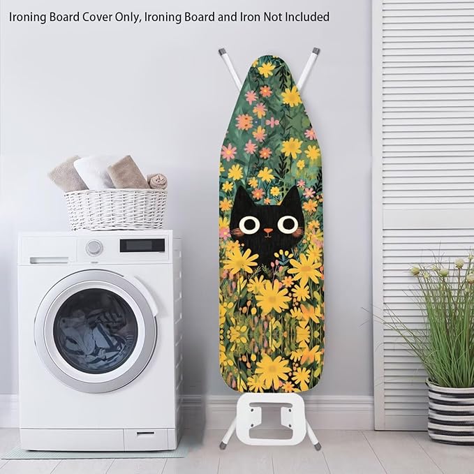 Cat Flower Ironing Board Cover and Pad, 16x55 Inches Standard Size Heavy Duty - Image 3