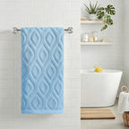 Artoid Mode 1 Pc Light Blue 3D Diamond Grid Jacquard Hand Towels - Image 2