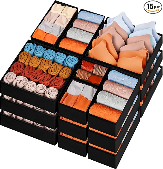 Criusia Closet Drawer Organizer Clothes, 15 Pack Dresser Organizer by Criusia
