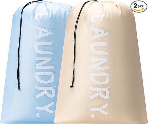 2 Pack 28" x 40"Travel Laundry Bag, Machine Washable Dirty Clothes Organizer by Unknown