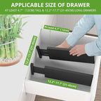 ANTOWIN 4 Pack Expandable Drawer Dividers, 4.7'' High, Extend from 12.2'' to - Image 4
