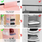 PetsHome 4-Shelf Hanging Closet Organizer, Space Saver, Closet Hanging Storage - Image 6