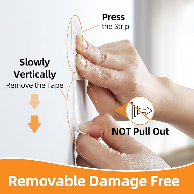 Picture Hanging Strips 80 Strips, Damage Free Removal, Wall Poster Picture - Image 4