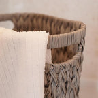 PINXIURY Wicker Trash Can, Watse Basket, Woven Bathroom Trash Can - Image 8