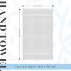 White Classic Luxury Silver Hand Towels - Image 4