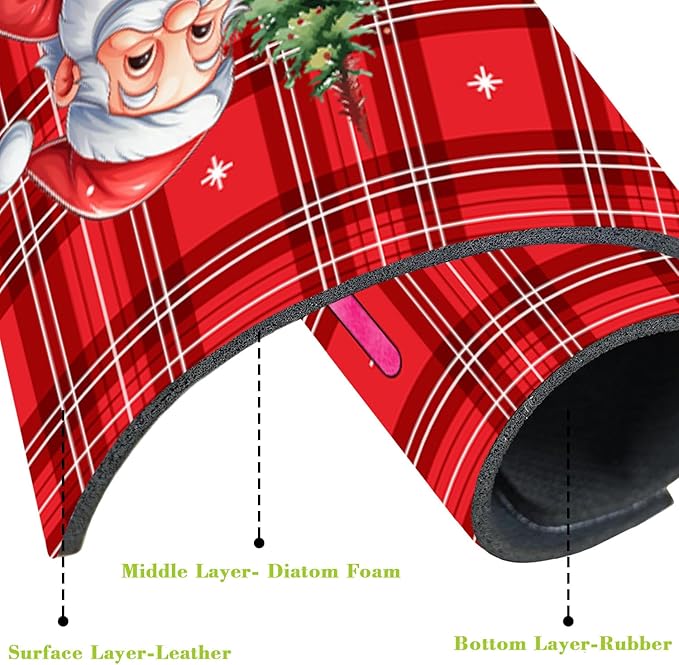 Chrismas Sink Splash Guard Faucet Mat Christmas Absorbent Fast Drying Mat Sink - Image 3