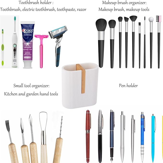 rejomiik Matte White Toothbrush Holders Electric Toothbrush Holder - Image 5