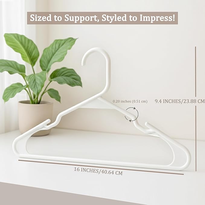 Utopia Home Plastic Hangers 200 Pack - Image 2