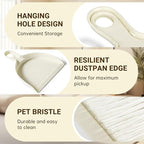 THINKLEARN 2PCS Mini Broom and Dustpan Set, Small Dustpan and Brush, Compact - Image 4