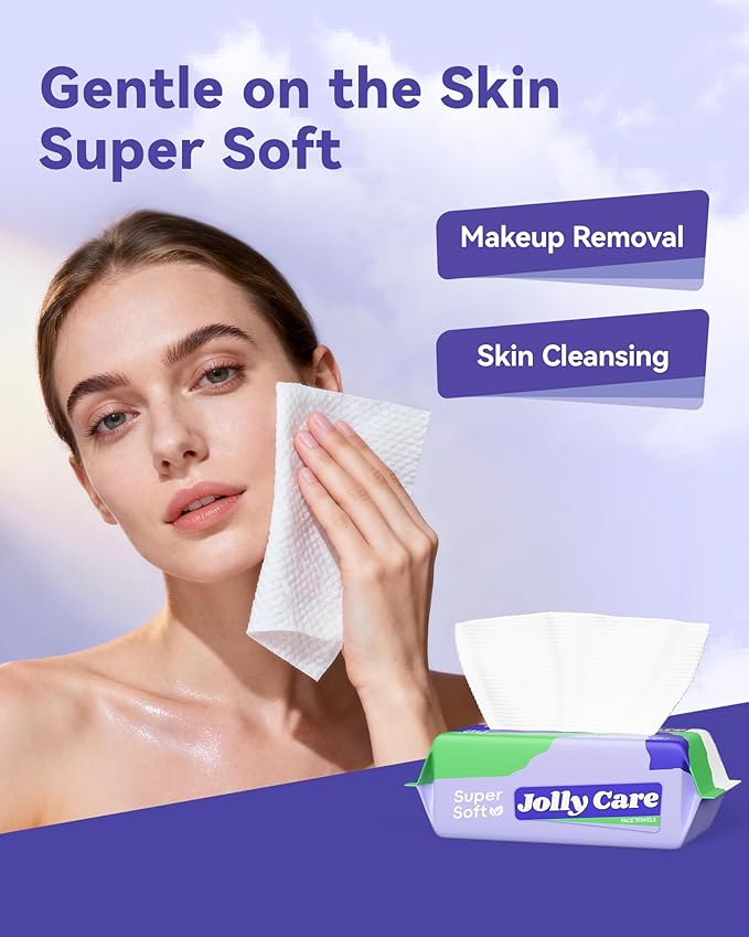 Face Towels Disposable, Face Towelette Disposable, Soft Disposable Face Towel - Image 2