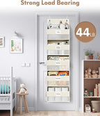 Over The Door Organizer Hanging, 5 Shelf Behind The Doors Storage, Pantry Door - Image 5