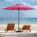 JEAREY 7.5FT Patio Umbrella Market Table Umbrella with 6 Sturdy Ribs, Push Button Tilt/Crank Outdoor Umbrella for Garden, Deck, Backyard, Pool and Beach,Rose Pink - Image 9