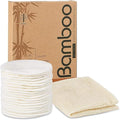 20 Packs Organic Reusable Makeup Remover Pads, Washable Bamboo Cotton Rounds by ASPACES