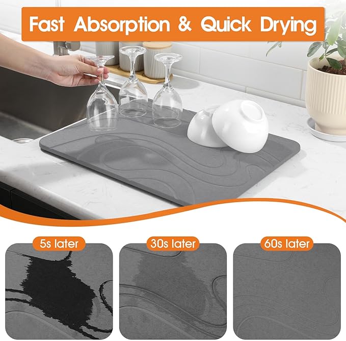 Stone Drying Mat for Kitchen Counter - Image 3