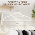 Velvet Hangers 30 Pack with Gold Hooks, Non-Slip Slim Felt Hanger - Image 7