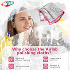 Airlab Glass Polishing Cloth Streak Free Miracle Microfiber Cleaning Cloth Lint - Image 3