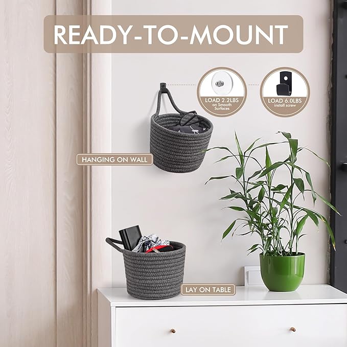 Fabric Wall Hanging Baskets - Image 4