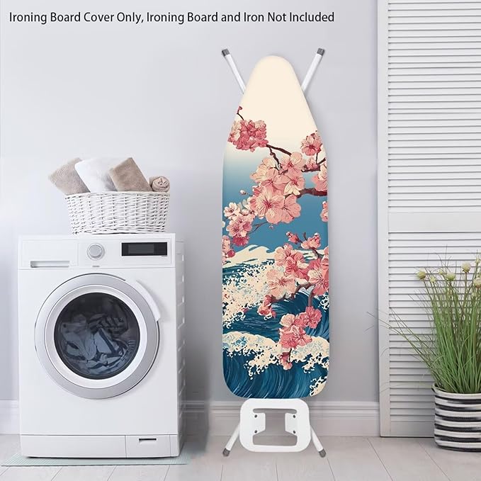 Cherry Blossom Ironing Board Cover and Pad, Stretch Standard Size 16x55 inch - Image 3