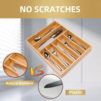 Silverware Organizer Kitchen Drawer Organizer Utensil Organizer Bamboo - Image 4