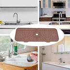 OUKENS Sponge Holder for Kitchen Sink, Silicone Faucet Mat for Kitchen Sink - Image 7