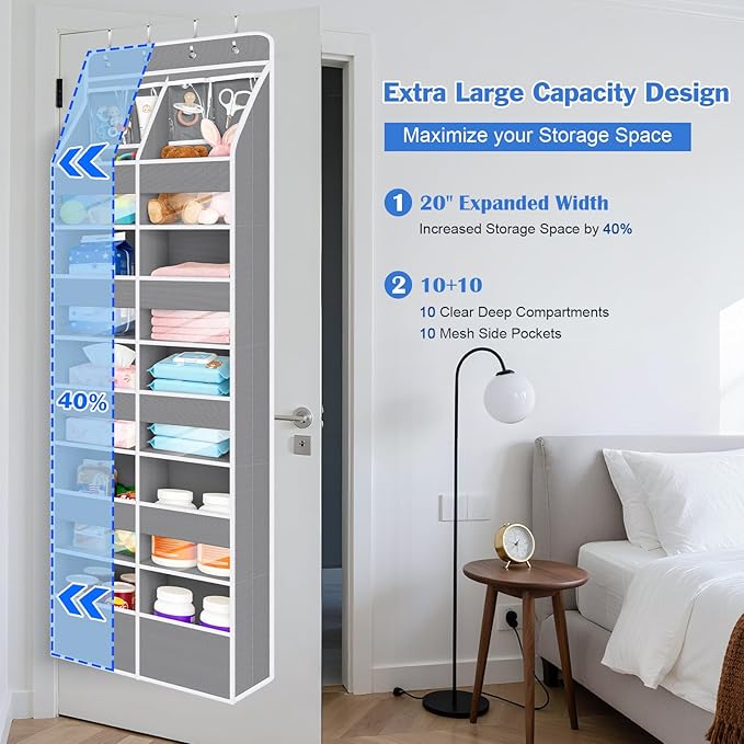 Univivi 6-Shelf Over Door Hanging Organizer Fabric Door Organizer - Image 8